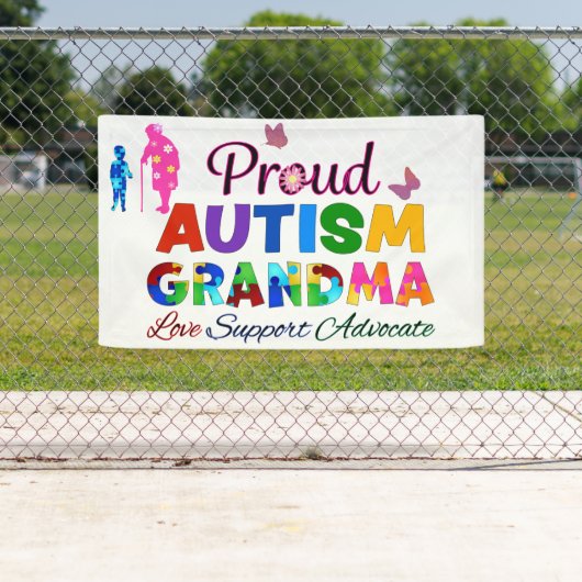 Trotse autisme-oma spandoek (Insitu)