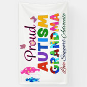 Trotse autisme-oma spandoek (Verticaal)