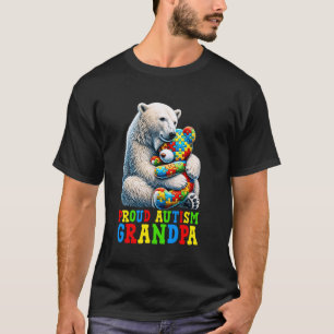 Trotse autisme opa beer autisme bewustzijn autisti t-shirt