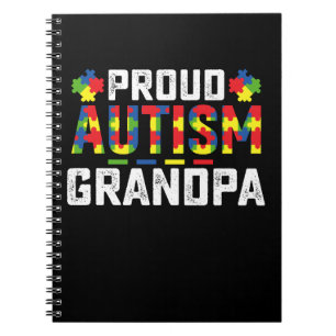 Trotse autisme-opa bewustzijn autistische familie notitieboek