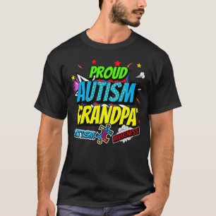 Trotse autisme opa bewustzijn grootouderdag famili t-shirt