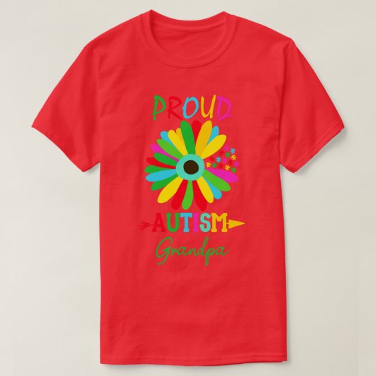 trotse autisme opa Sunflower T-shirt (Design voorkant)