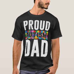 Trotse autisme papa bewustzijn autistisch kind 1 t-shirt