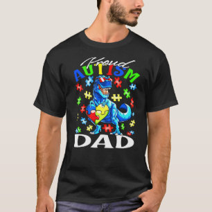 Trotse autisme papa dinosaurus autisme bewustzijn  t-shirt