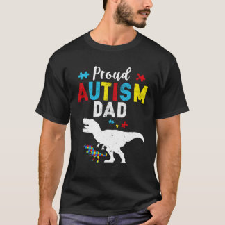 Trotse autisme papa familie bijpassende autisme be t-shirt