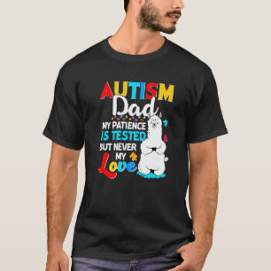 Trotse autisme papa lama puzzel autisme papa bewus t-shirt
