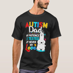 Trotse autisme papa lama puzzel autisme papa bewus t-shirt