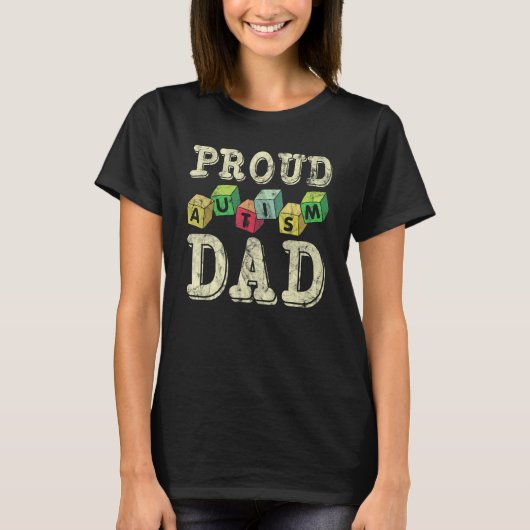 Trotse autisme-papa Vaderdag T-shirt (Voorkant)