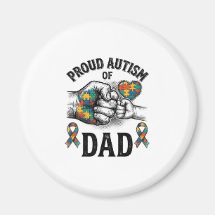 Trotse autisme papa vintage gravure bewustzijn shi magneet