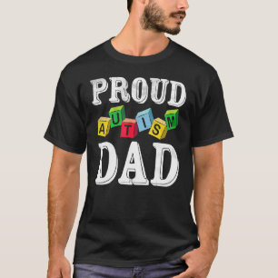 Trotse autisme-papa voor autistische kind papa t-shirt