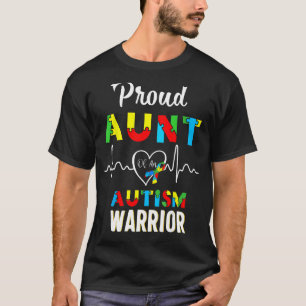 trotse autisme tante Autism awareness warrior matc T-shirt