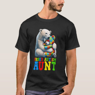 Trotse autisme tante beer Autisme bewustzijn Autis T-shirt