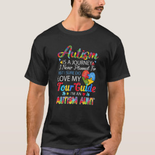 Trotse Autisme Tante Hart Puzzel Autisme Bewustzij T-shirt
