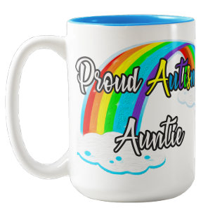 Trotse Autisme Tante Pastel puzzels Tweekleurige Koffiemok