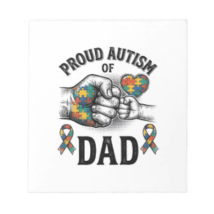 Trotse Autisme Vader Vintage Gravure Awareness T-s Notitieblok