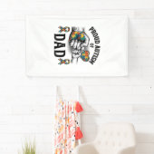 Trotse Autisme Vader Vintage Gravure Bewustzijnssh Spandoek (Insitu)