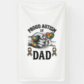 Trotse Autisme Vader Vintage Gravure Bewustzijnssh Spandoek (Verticaal)