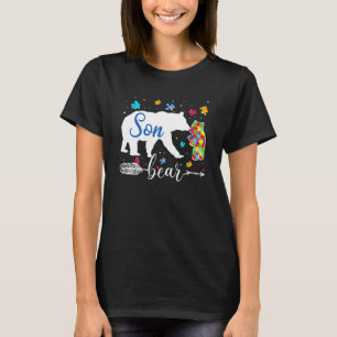 Trotse autisme zoon beer puzzel autisme zoon bewus t-shirt