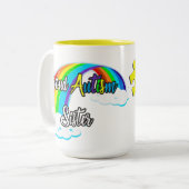 Trotse autisme zus tweekleurige koffiemok (Voorkant links)