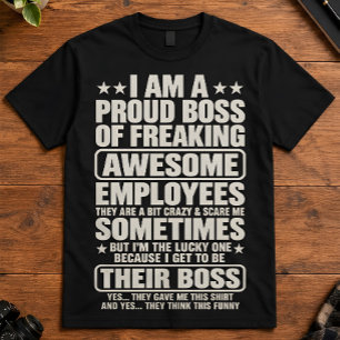 Trotse Baas Van Fantastische Medewerkers Humor T-shirt