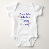 Trotse Baby van de beste mama en papa, aangepaste Romper (Voorkant)