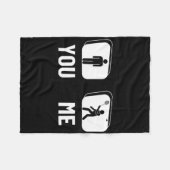 Trotse Badminton Player Mannen Shuttle Funny Badmi Fleece Deken (Voorkant (Horizontaal))