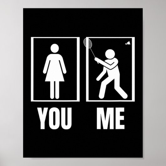 Trotse Badminton Speler Vrouwen Shuttle Funny Badm Poster (Voorkant)