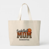 Trotse basketbal moeder - Court-Side Champion Grote Tote Bag (Achterkant)