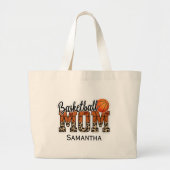 Trotse basketbal moeder - Court-Side Champion Grote Tote Bag (Voorkant)
