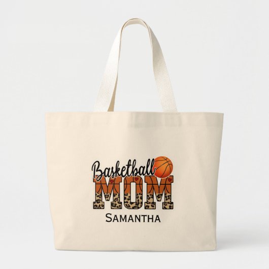 Trotse basketbal moeder - Court-Side Champion Grote Tote Bag (Voorkant)