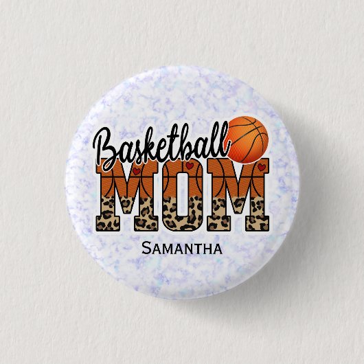 Trotse basketbal moeder - Court-Side Champion Ronde Button 3,2 Cm (Voorkant)