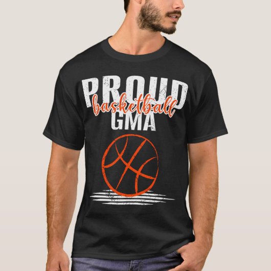 Trotse basketbal oma basketbalspeler t-shirt (Voorkant)