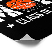 Trotse basketbalmoeder van eindexamenklas 2026 poster (Hoek)