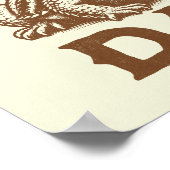 Trotse Bearded Dragon Dad Reptile Lover Poster (Hoek)