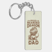 Trotse Bearded Dragon Dad Reptile Lover Sleutelhanger (Voorkant Links)