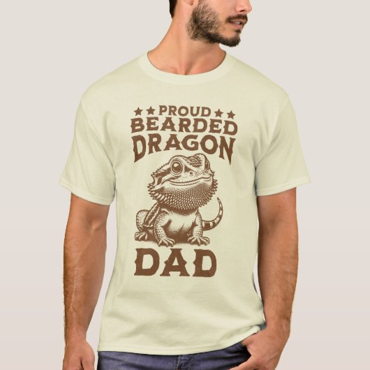 Trotse Bearded Dragon Dad Reptile Lover T-shirt (Voorkant)