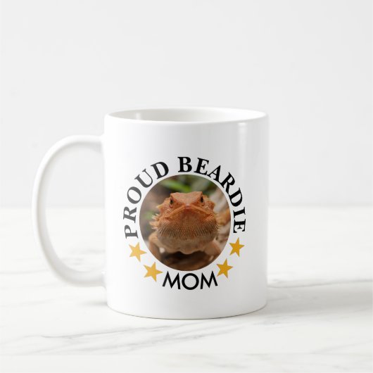 Trotse Beardie Mom Custom Pet Foto Koffiemok (Links)