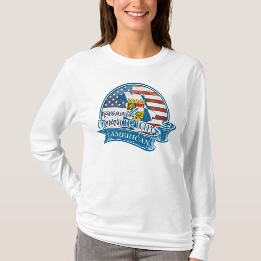 Trotse Beierse Amerikaanse vrouwen T-shirt (Voorkant)