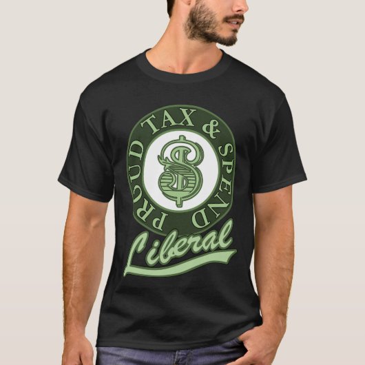 Trotse belasting- en uitgeef-liberale t-shirt (Voorkant)