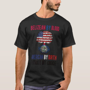 Trotse Belize Amerikaanse vlag Belize USA T-shirt