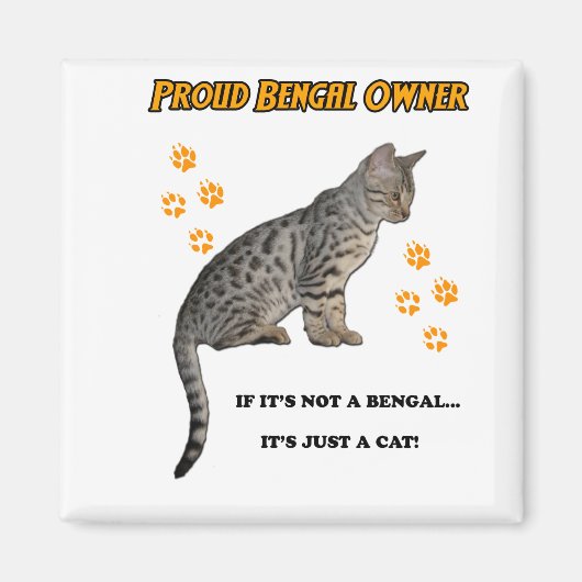 Trotse Bengaalse Eigenaar Magnet (Voorkant)