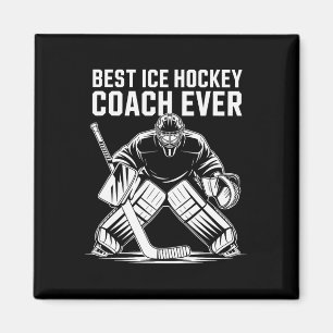 Trotse beste coach ooit, straf ijs hockey sporten magneet