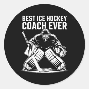 Trotse beste coach ooit, straf ijshockey sporten P Ronde Sticker