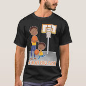 Trotse Big Bro Basketball Court Mannen/Tiener stij T-shirt (Voorkant)