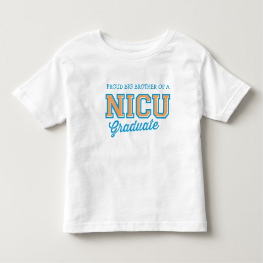 Trotse Big Brother van een NICU Afstuderen T-shirt (Voorkant)