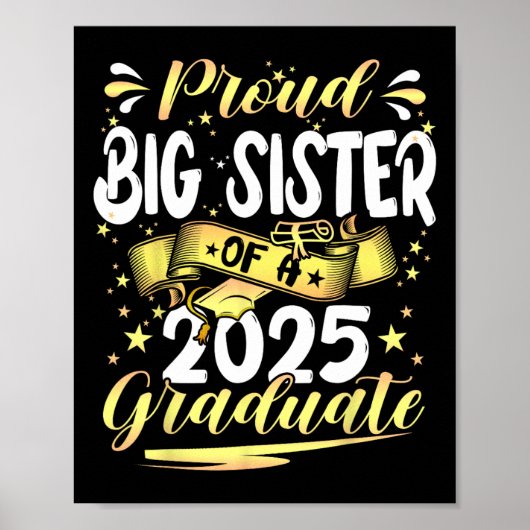 Trotse Big Sister CL van 2025 Afstuderen Senior Gr Poster (Voorkant)