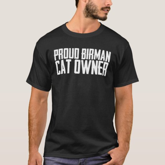 Trotse birman kat eigenaar t-shirt (Voorkant)