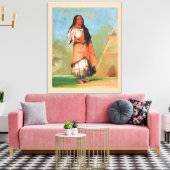 Trotse Blackfoot indiaanse vrouw, George Catlin Canvas Afdruk (Insitu (Woonkamer))