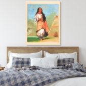 Trotse Blackfoot indiaanse vrouw, George Catlin Canvas Afdruk (Insitu (Slaapkamer))