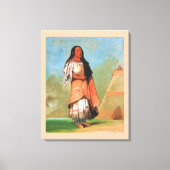 Trotse Blackfoot indiaanse vrouw, George Catlin Canvas Afdruk (Voorkant)